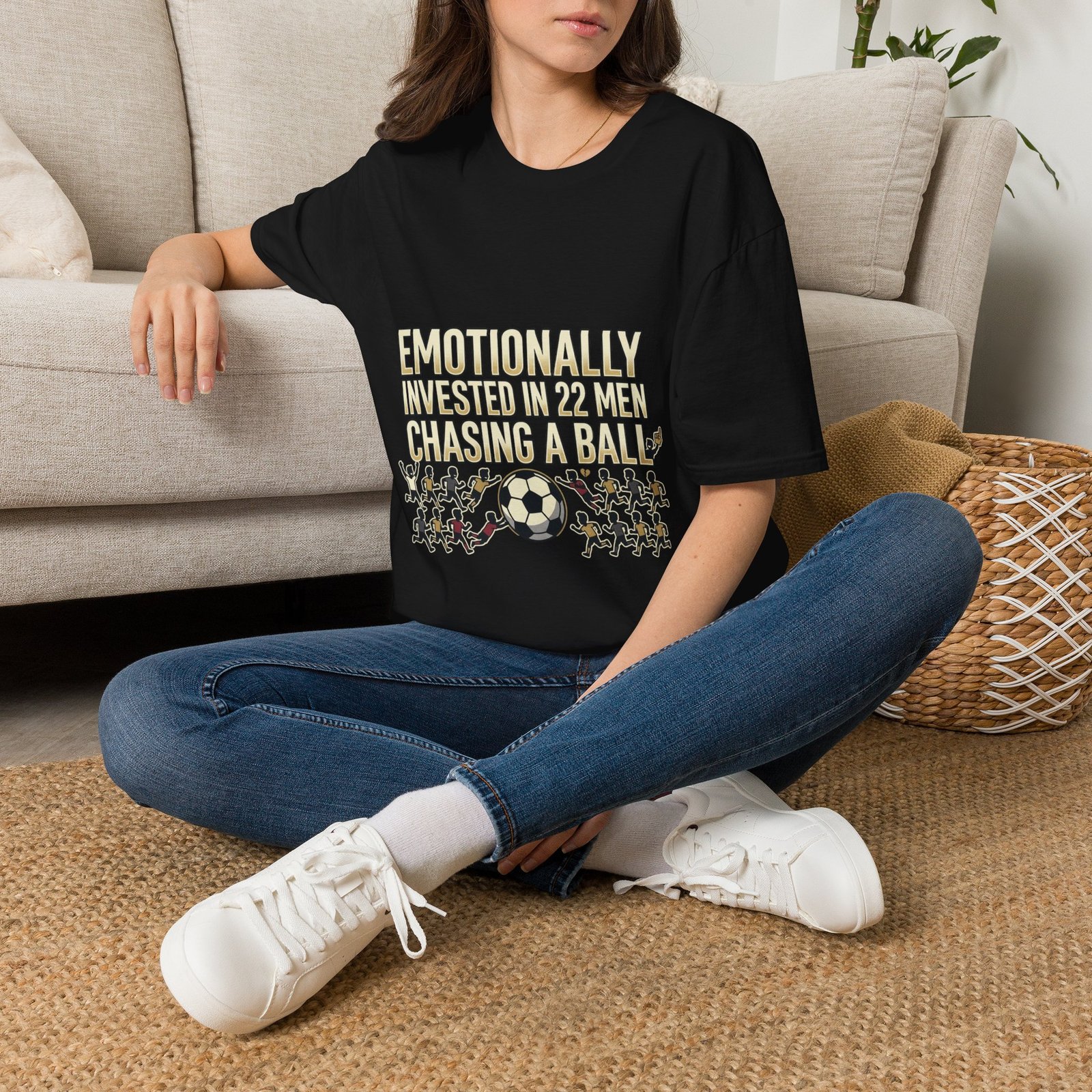 soccer fan t shirt — “emotionally invested in 22 men chasing a ball” soccer fan t shirt — “emotionally invested in 22 men chasing a ball”