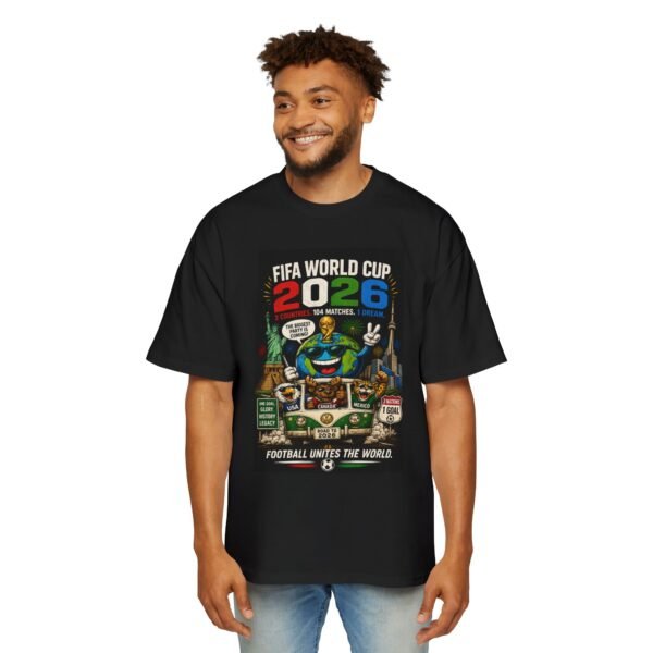 fifa world cup 2026 tee — football unites the world graphic men's oversized t shirt