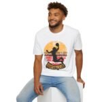basketball sunset unisex t shirt — vintage silhouette dunk graphic