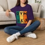 gym retro blocks unisex t‑shirt – vintage fitness workout tee