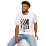 good vibes unisex t shirt — retro bold text graphic tee
