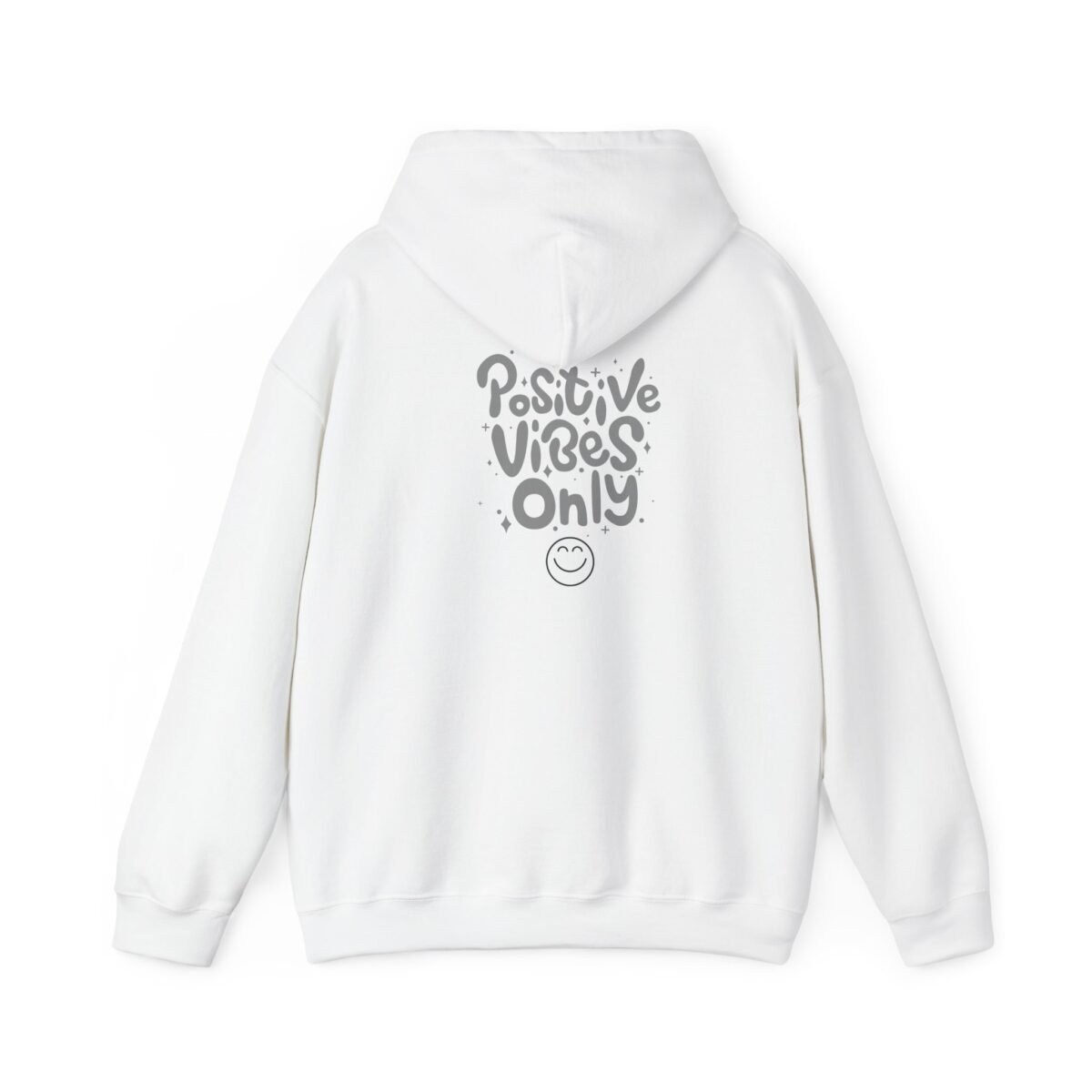 positive vibes only unisex hoodie — retro handlettered graphic smiley sweatshirt