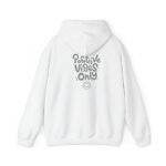 positive vibes only unisex hoodie — retro handlettered graphic smiley sweatshirt