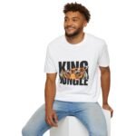 king of the jungle men t shirt — tiger graphic tee