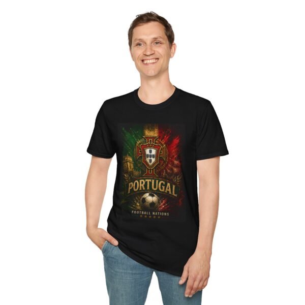 portugal crest unisex t shirt — vintage portuguese flag football supporter tee