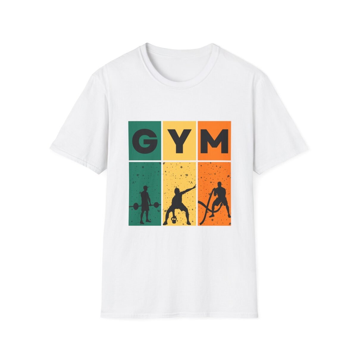 gym retro blocks unisex t‑shirt – vintage fitness workout tee