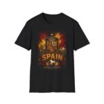 spain football crest unisex t‑shirt — spanish flag & royal coat of arms soccer tee