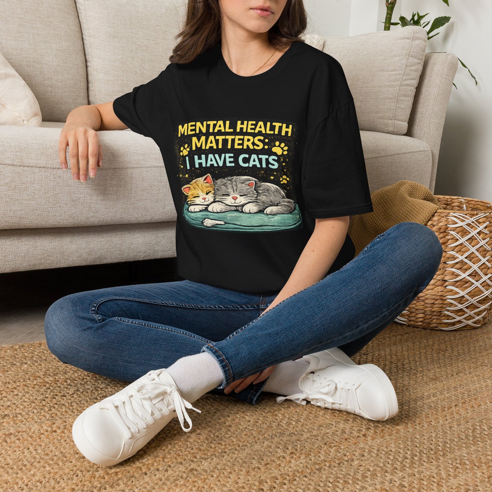 mental health matters: i have cats unisex t shirt