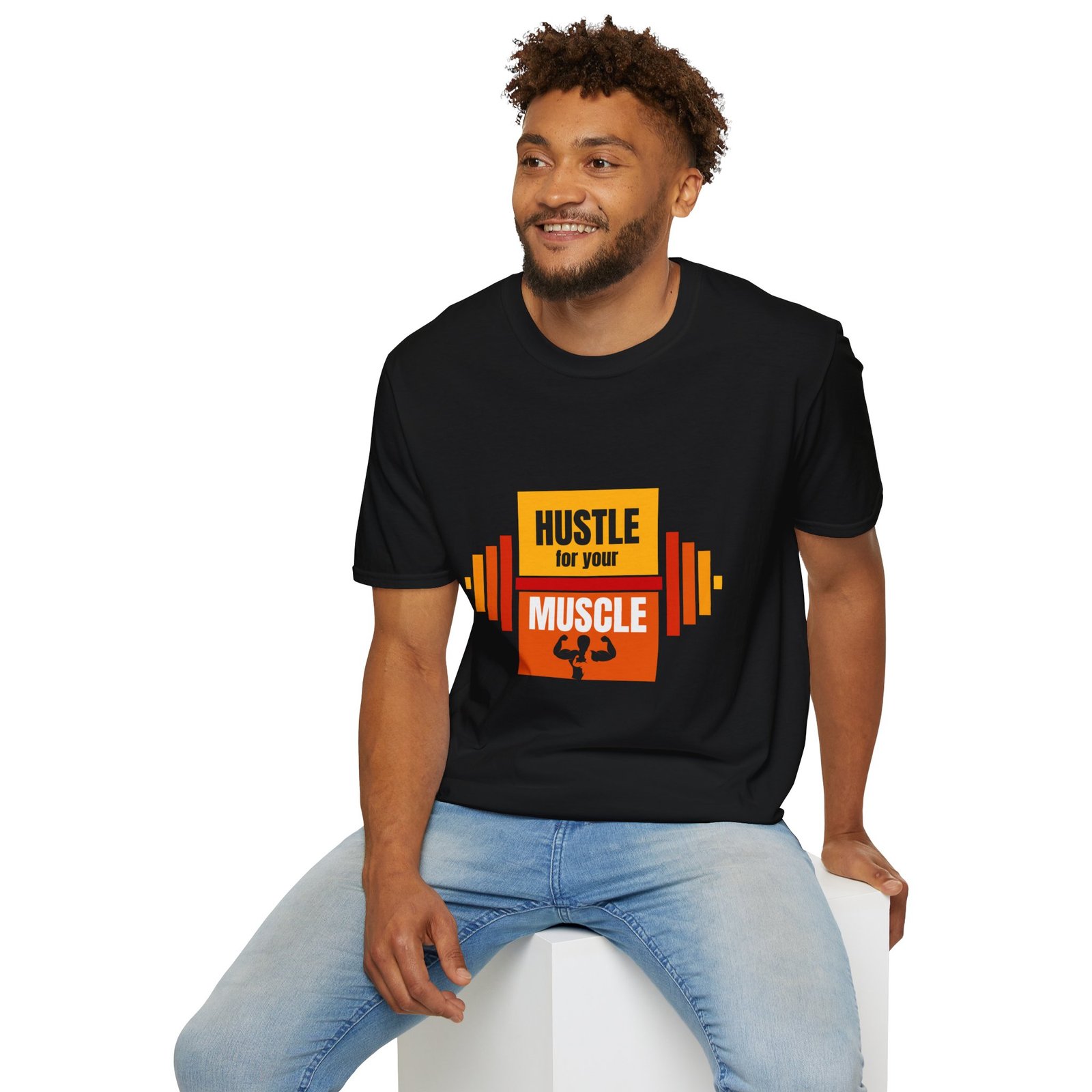 hustle for your muscle unisex t shirt — motivational gym fitness tee