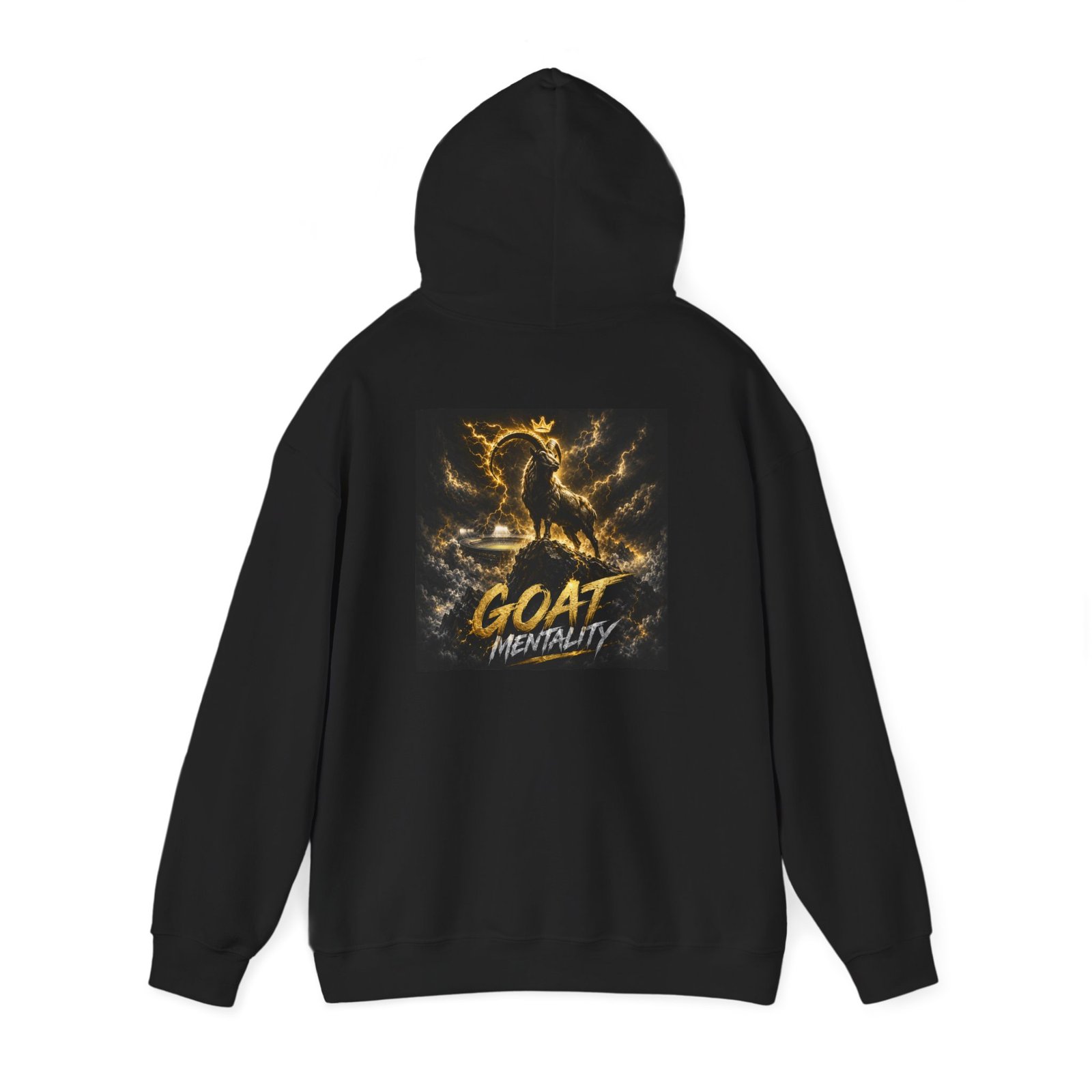 goat mentality unisex hoodie – motivational black pullover for athletes & hustlers