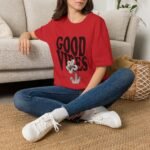 good vibes unisex t shirt — retro bold text graphic tee