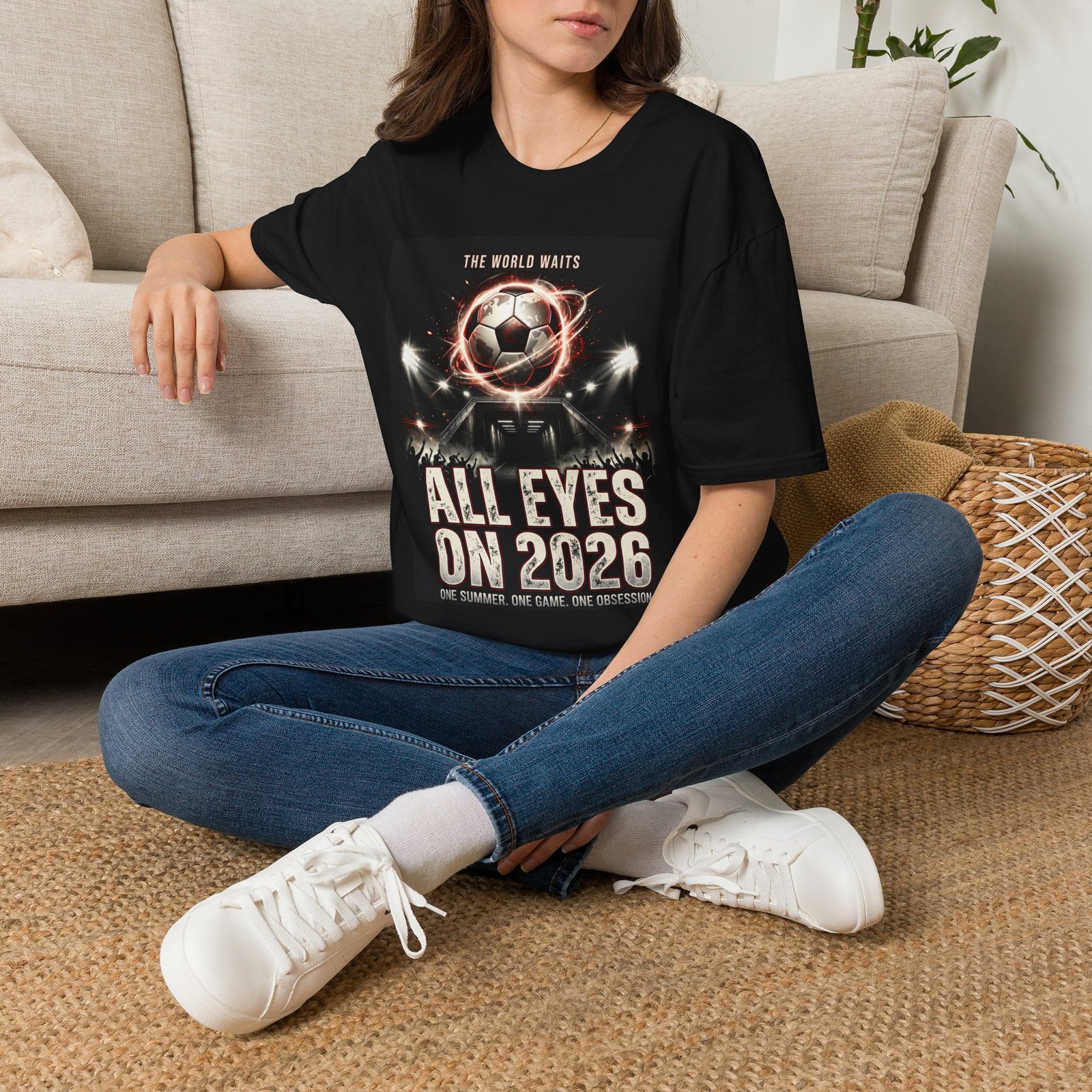 soccer world cup 2026 unisex t shirt — "all eyes on 2026" graphic tee