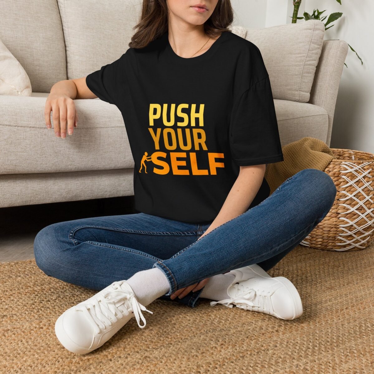 push your self unisex t shirt — motivational fitness tee