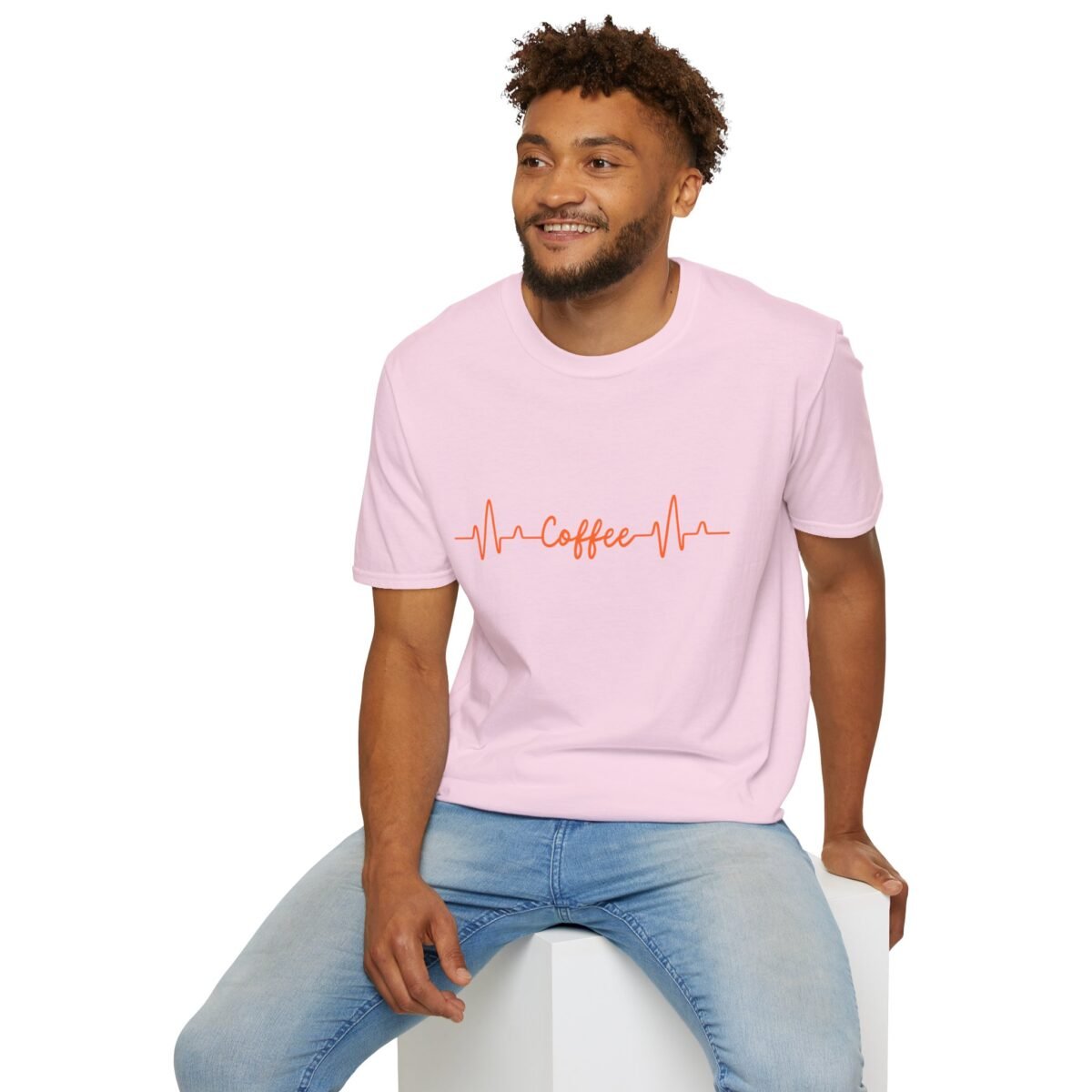 coffee heartbeat unisex t shirt — funny caffeine lover tee
