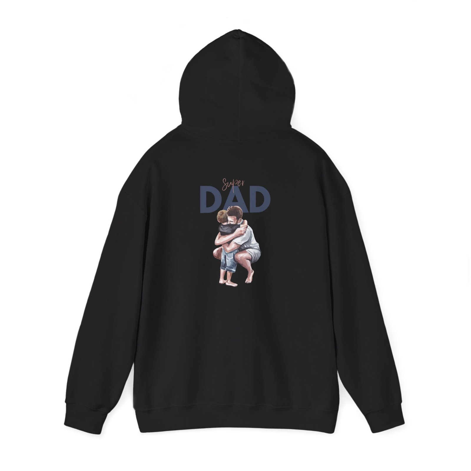 dad hug unisex hoodie — father & child heartwarming pullover