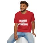 progress over perfection unisex t shirt — inspirational growth motivation tee