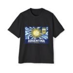 argentina futbol tee — retro suncrest soccer men's oversized t shirt
