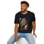 eat sleep cricket repeat unisex t shirt — cricket lover graphic tee