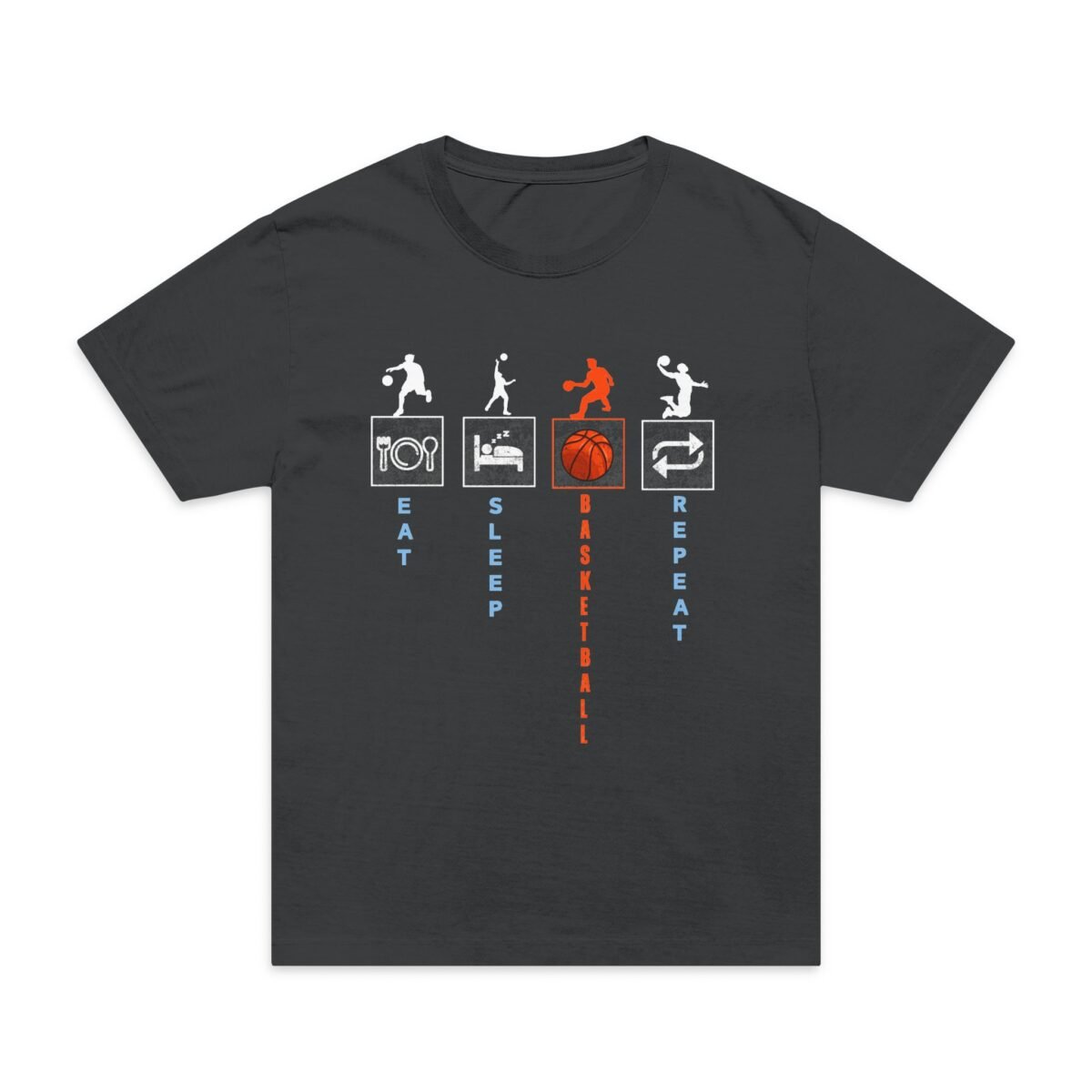 basketball beat sleep repeat t shirt — men’s oversized garment dyed tee
