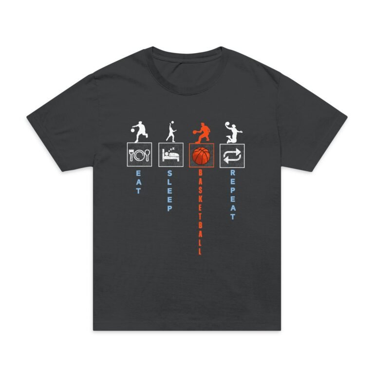 basketball beat sleep repeat t shirt — men’s oversized garment dyed tee