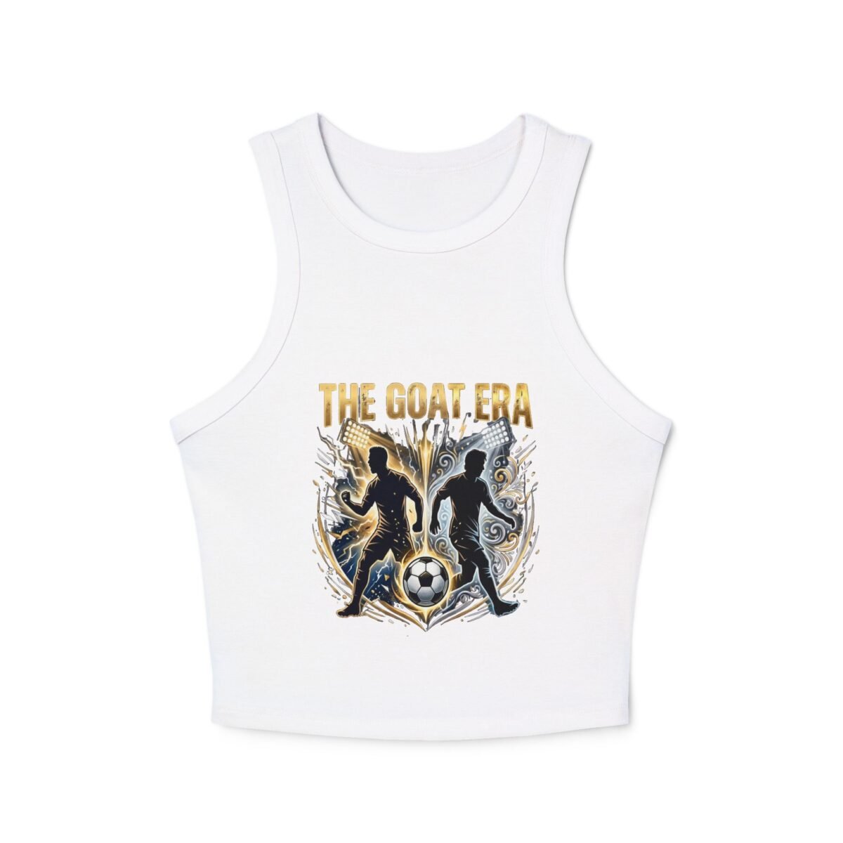 the goat era soccer racer women's tank crop top