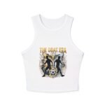 the goat era soccer racer women's tank crop top