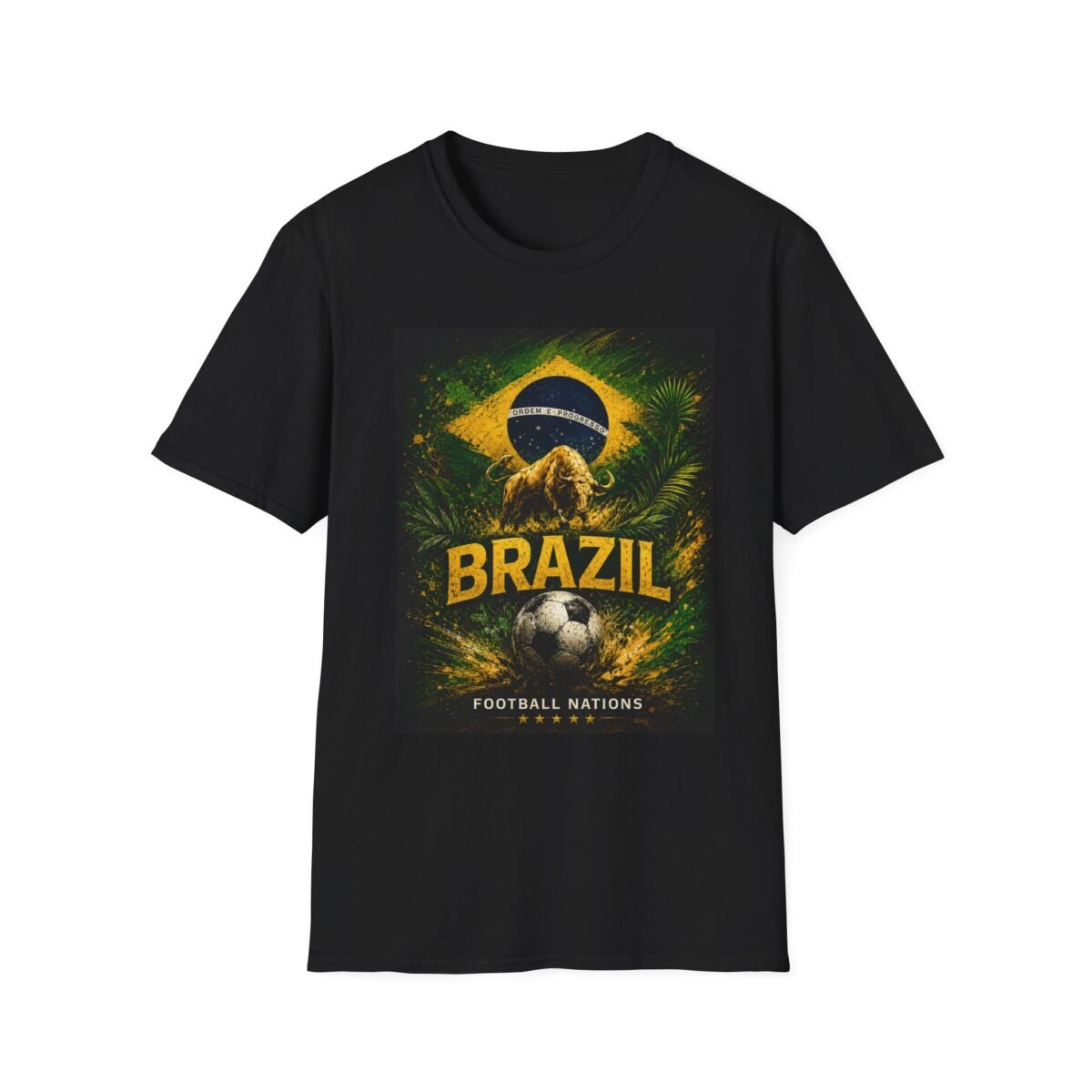 brazil flag lion unisex t shirt — brazil football nations graphic tee