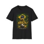 brazil flag lion unisex t shirt — brazil football nations graphic tee