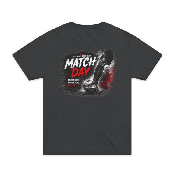 match day soccer men's oversized t shirt — “no excuses. no regrets.” fan tee