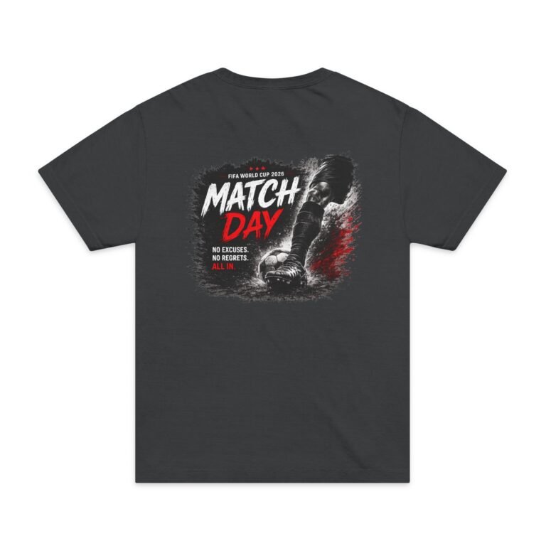 match day soccer men's oversized t shirt — “no excuses. no regrets.” fan tee