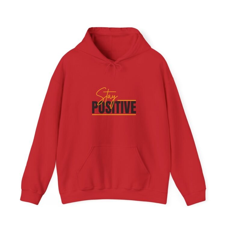 positive vibes unisex hoodie — stay positive graphic hooded sweatshirt