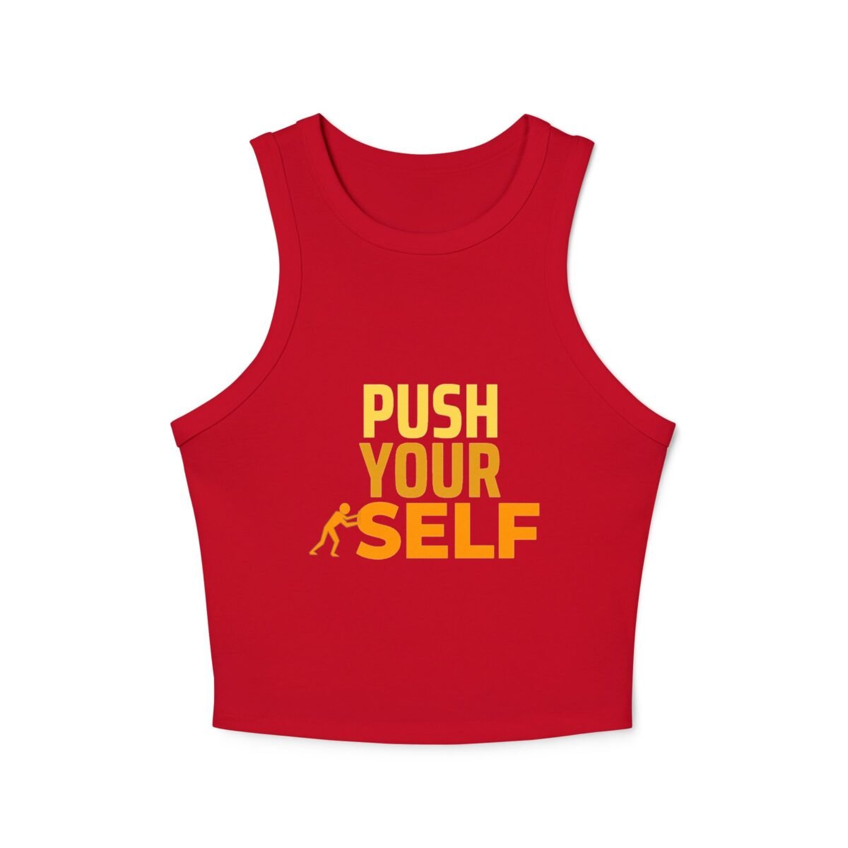 push your self racer women's tank crop top – women's motivational workout tank top
