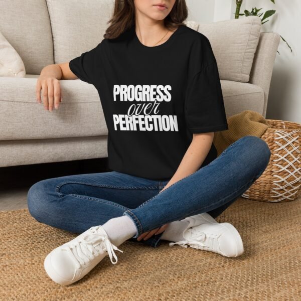 progress over perfection unisex t shirt — inspirational growth motivation tee
