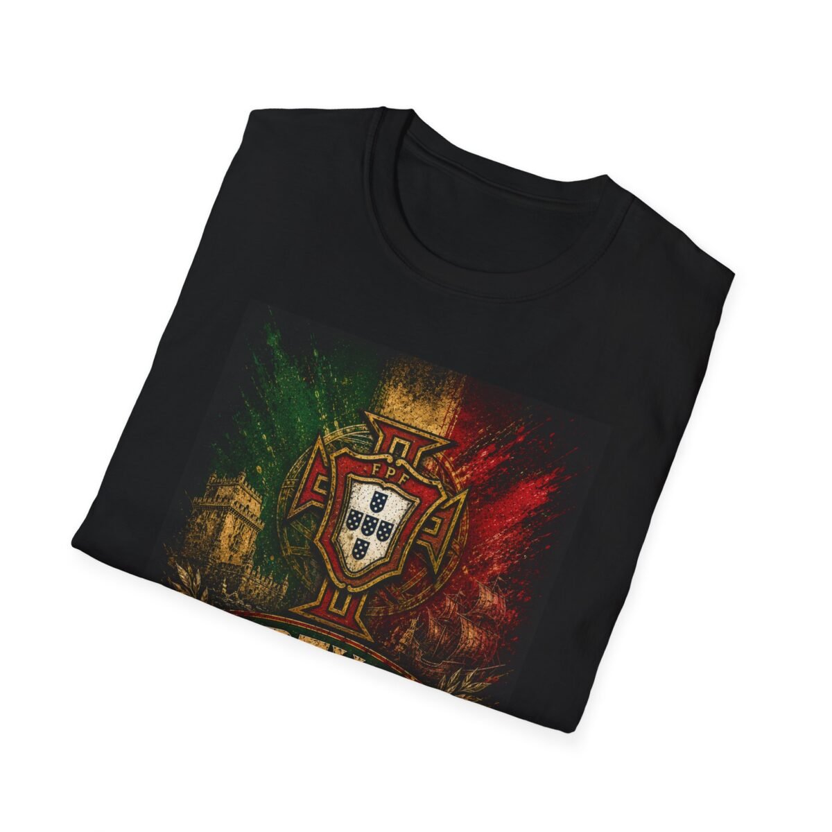 portugal crest unisex t shirt — vintage portuguese flag football supporter tee