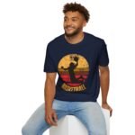 basketball sunset unisex t shirt — vintage silhouette dunk graphic