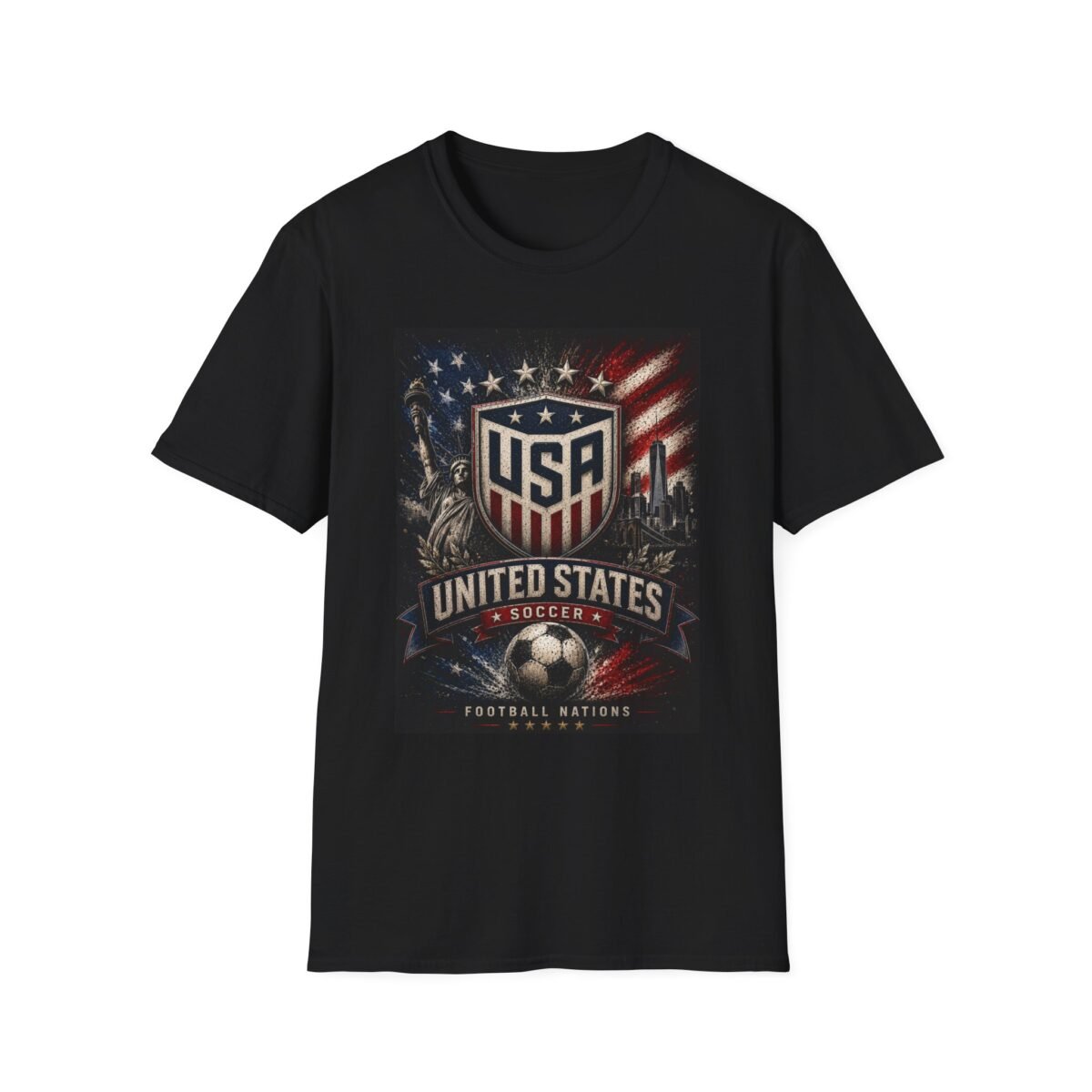 usa shield soccer unisex t shirt — united states football nation patriotic tee