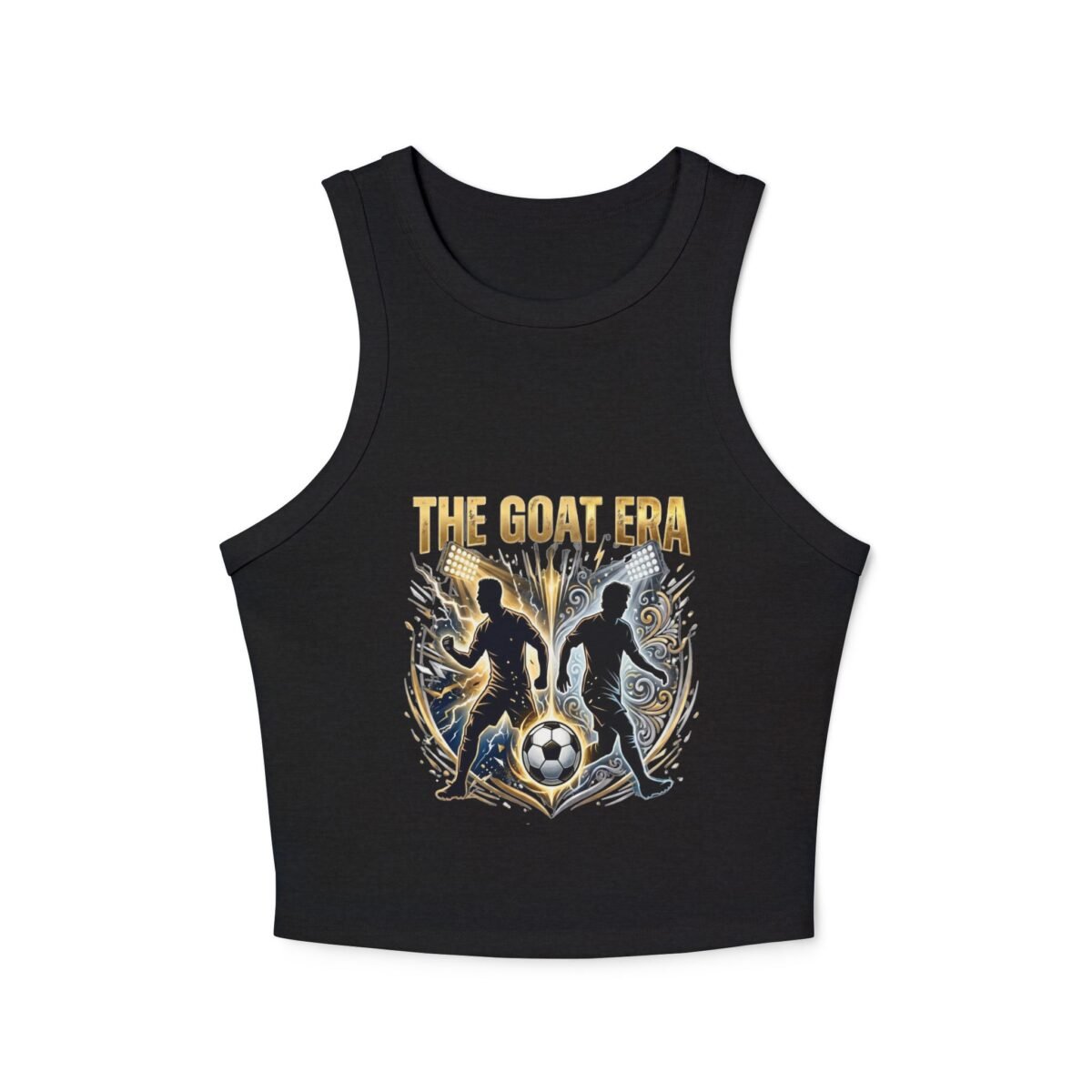 the goat era soccer racer women's tank crop top