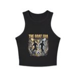the goat era soccer racer women's tank crop top