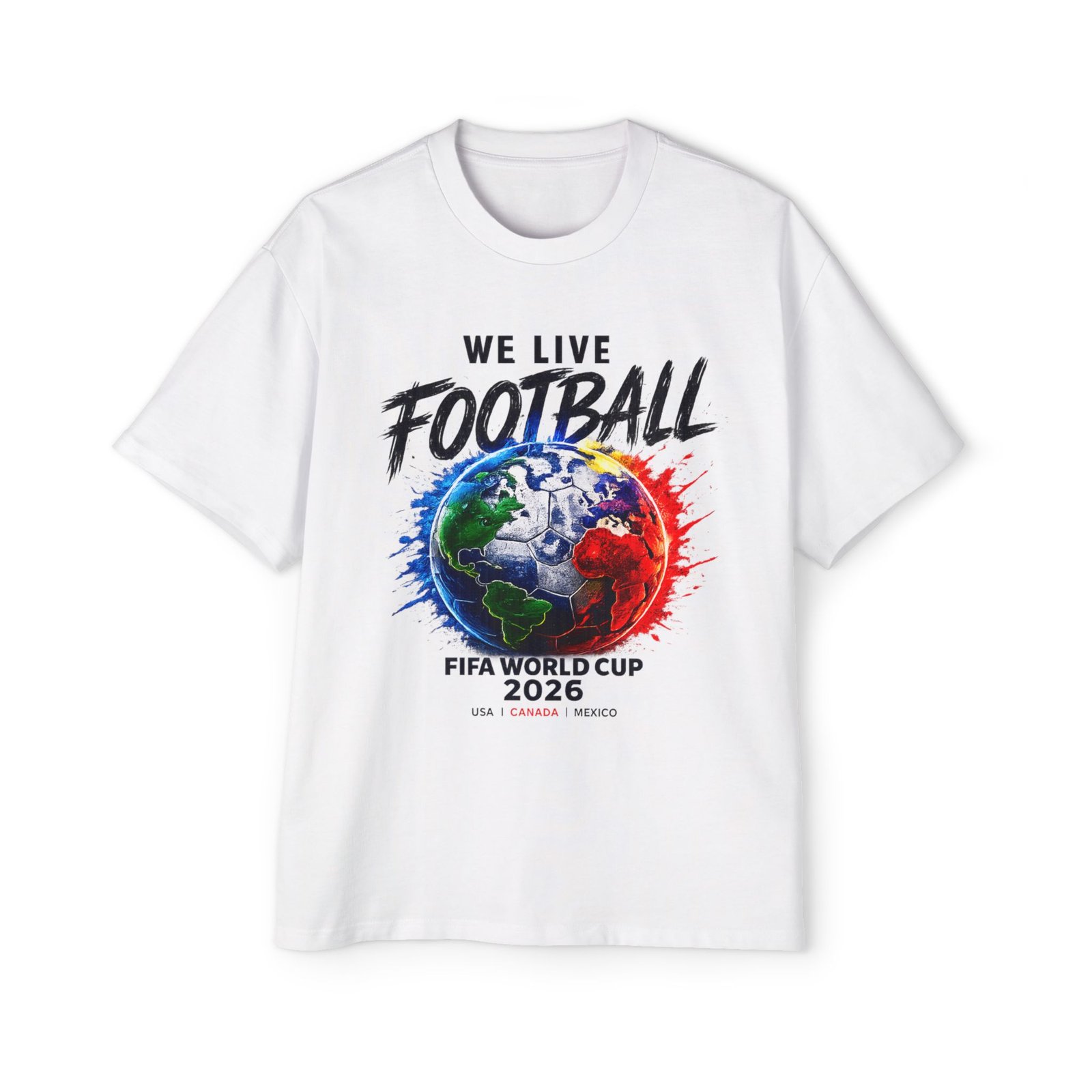we live football world cup 2026 men's oversized t shirt
