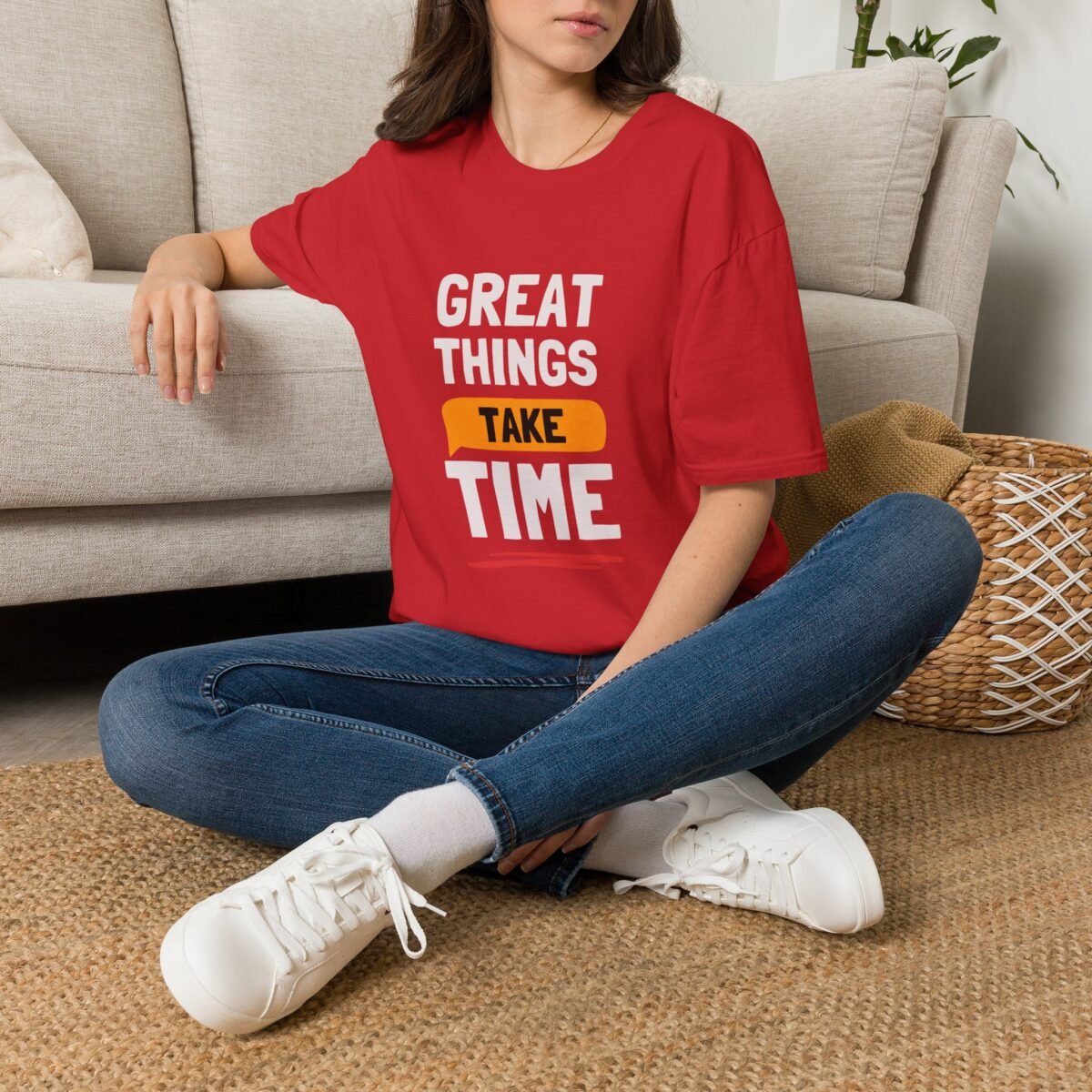 great things take time unisex t shirt — inspirational quote tee for patience & motivation