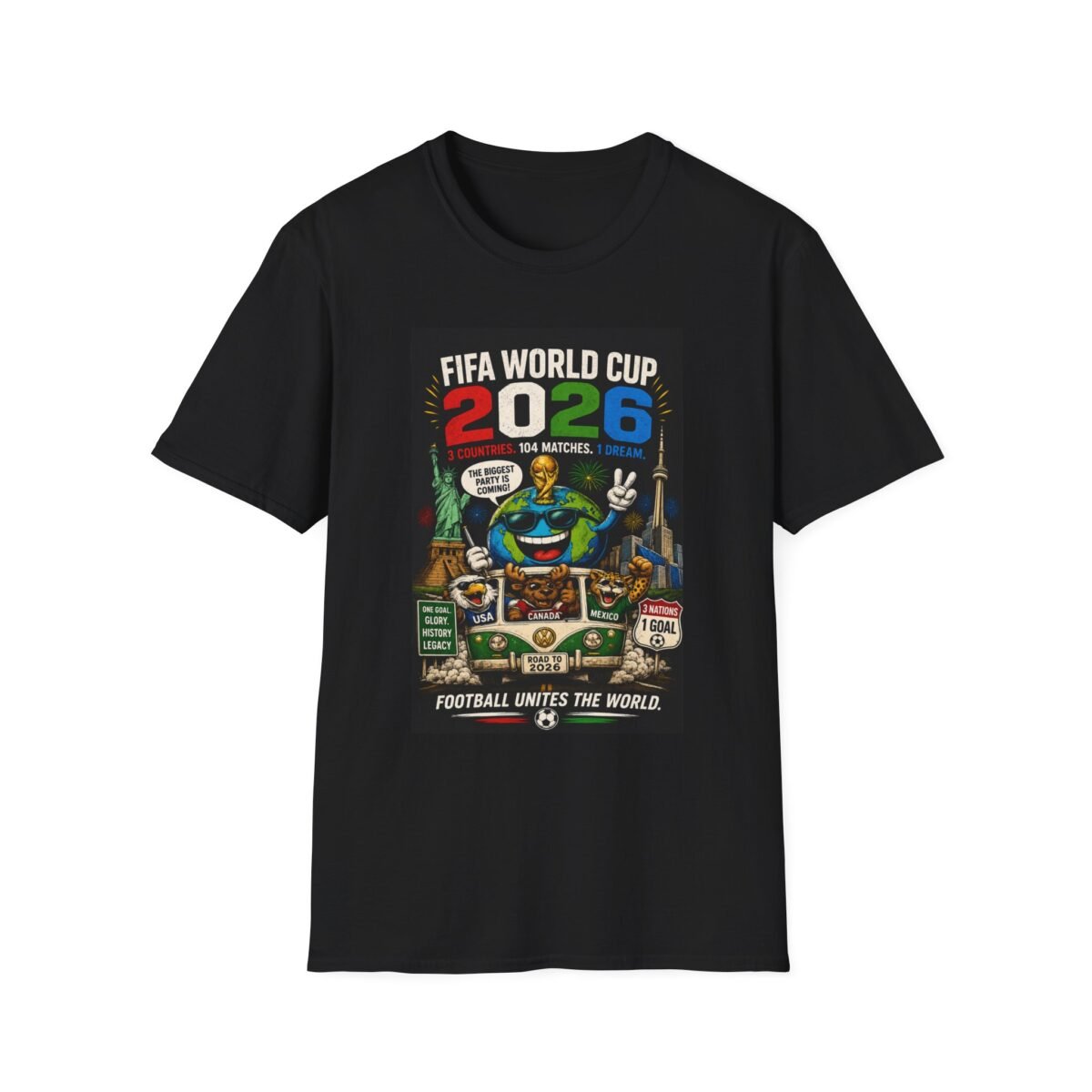 fifa world cup 2026 unisex t shirt — football unites the world graphic tee
