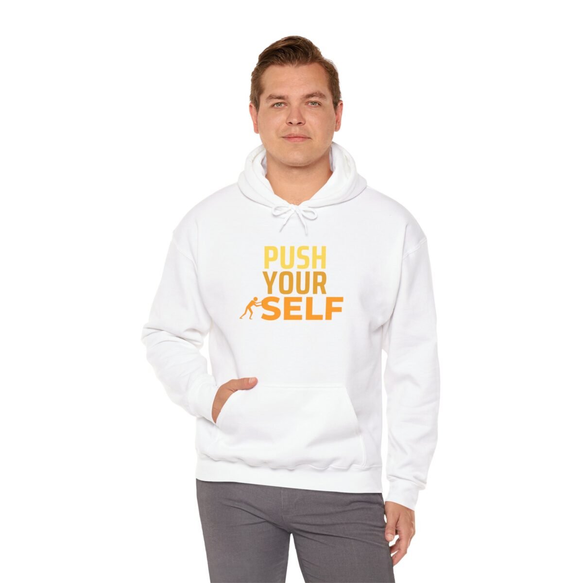 push your self unisex hoodie — motivational fitness pullover