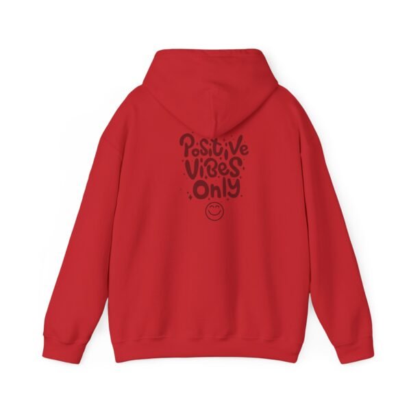 positive vibes only unisex hoodie — retro handlettered graphic smiley sweatshirt