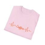 coffee heartbeat unisex t shirt — funny caffeine lover tee