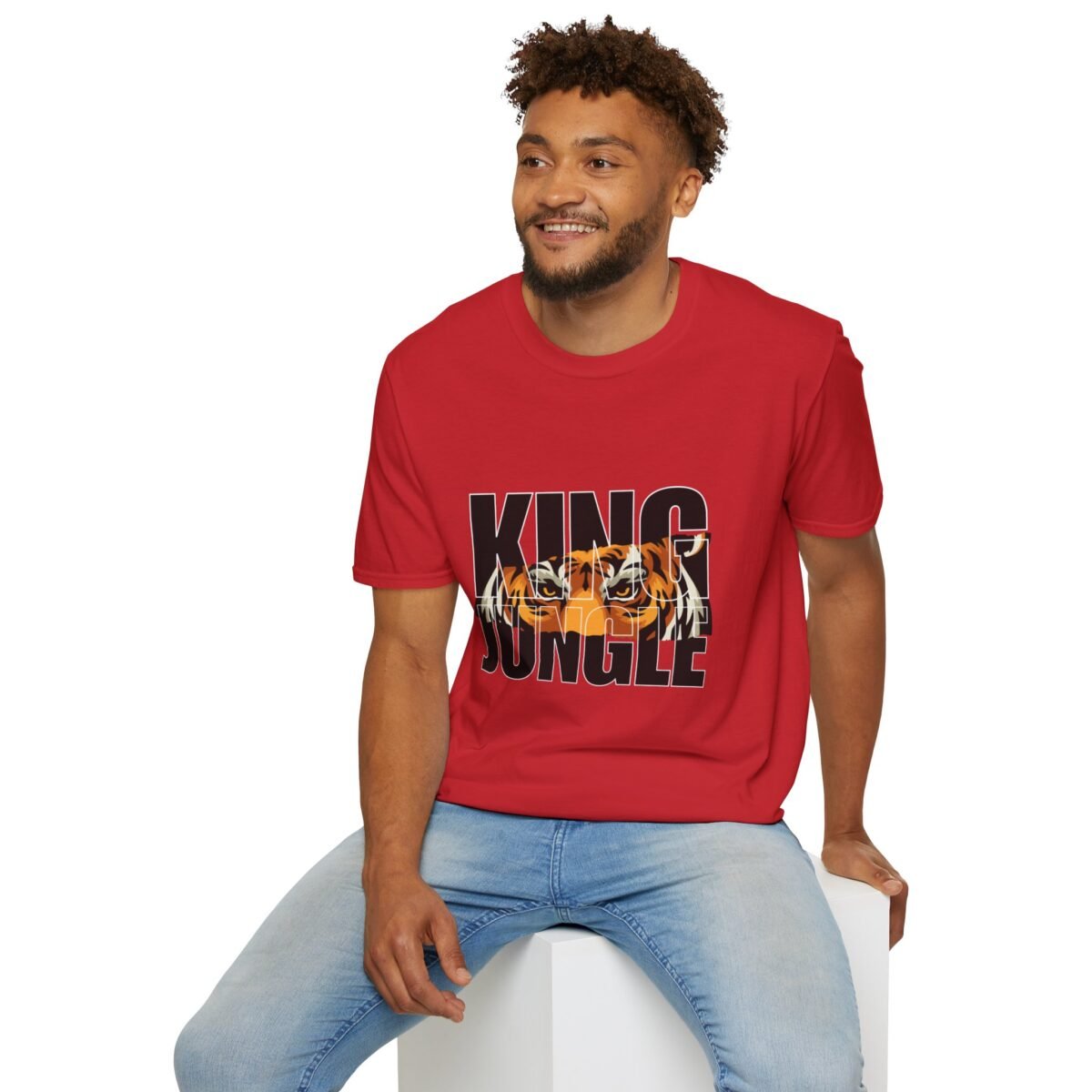 king of the jungle men t shirt — tiger graphic tee