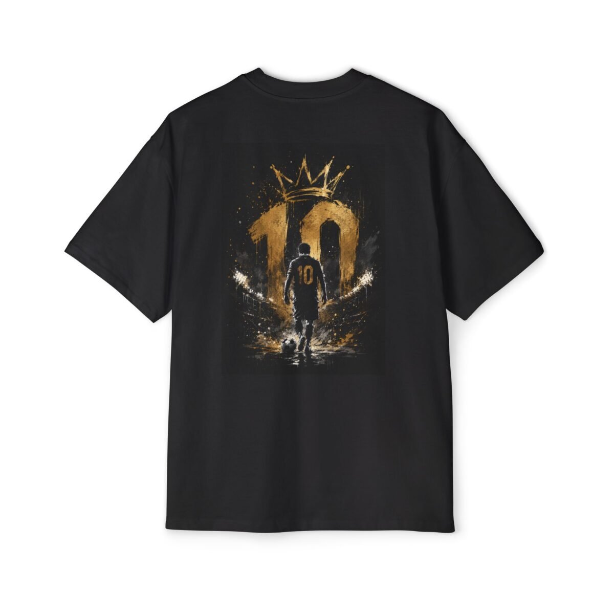 soccer king number 10 tee — men's oversized graphic jersey shirt