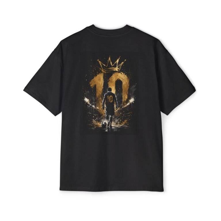 soccer king number 10 tee — men's oversized graphic jersey shirt