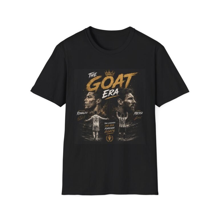 the goat era soccer unisex t‑shirt — legendary messi & ronaldo fan tee