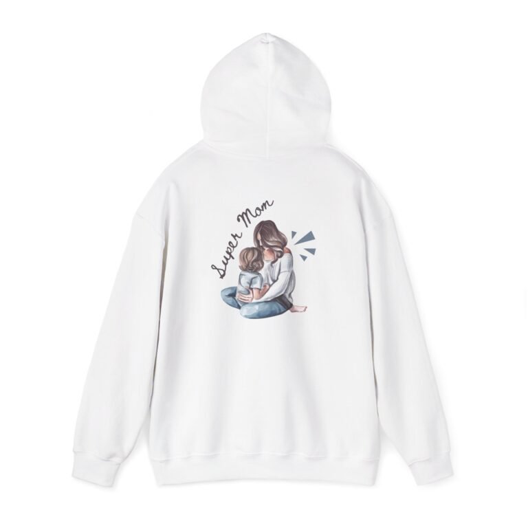 mom and baby illustration unisex hoodie — 'love you mom' cozy mother's day sweatshirt