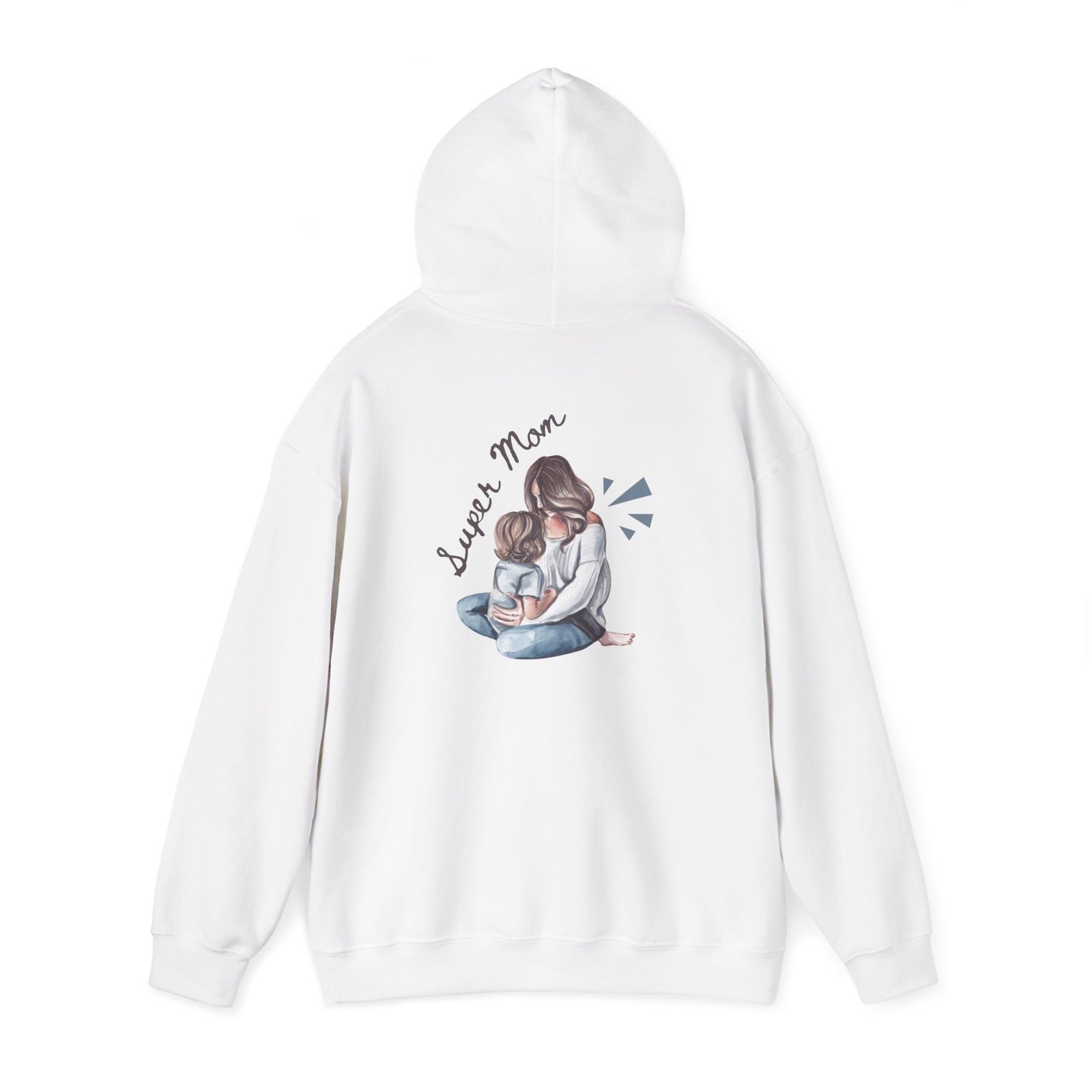 mom and baby illustration unisex hoodie — 'love you mom' cozy mother's day sweatshirt